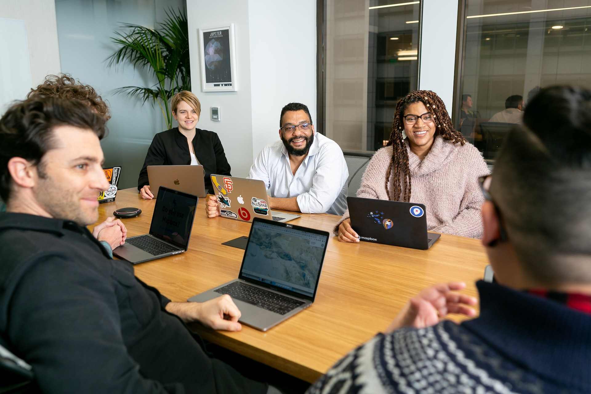 a team collaborating